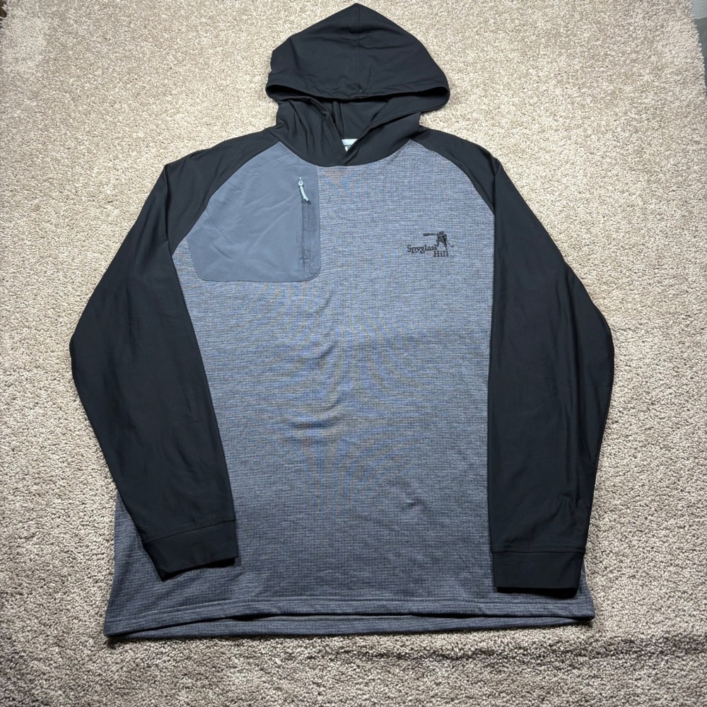 FootJoy ThermoSeries Spyglass Hill Golf Hoodie Mens 2XL Gray Black Performance